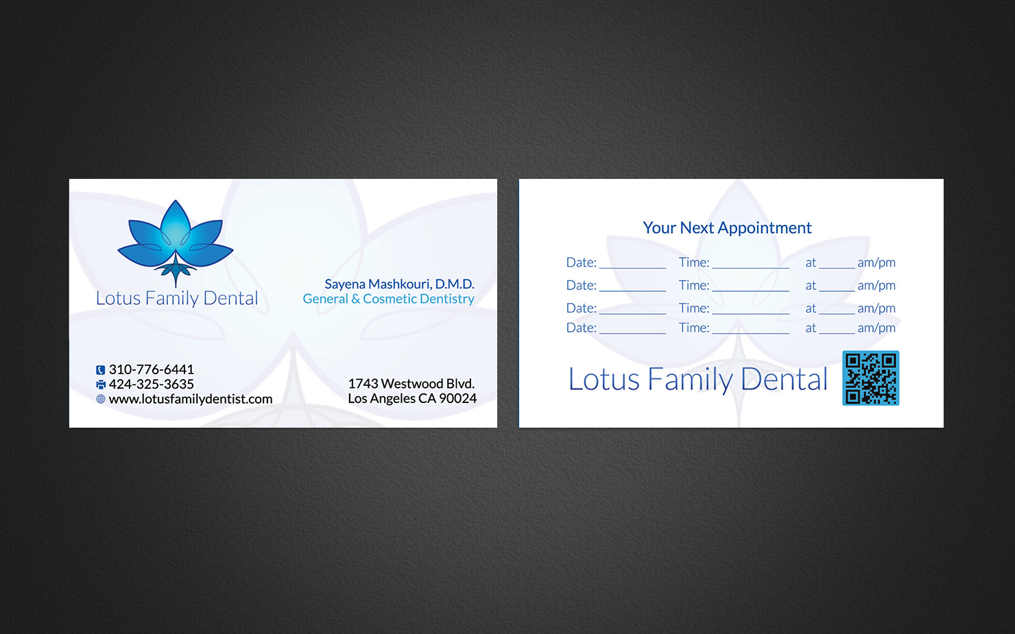Business Card Design by Designs 2019 for Lotus Family Dental | Design #12443006