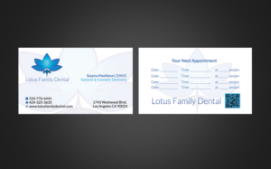 Business Card Design by Designs 2019 for Lotus Family Dental | Design: #12443006