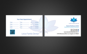 Business Card Design by Designs 2019 for Lotus Family Dental | Design: #12443029
