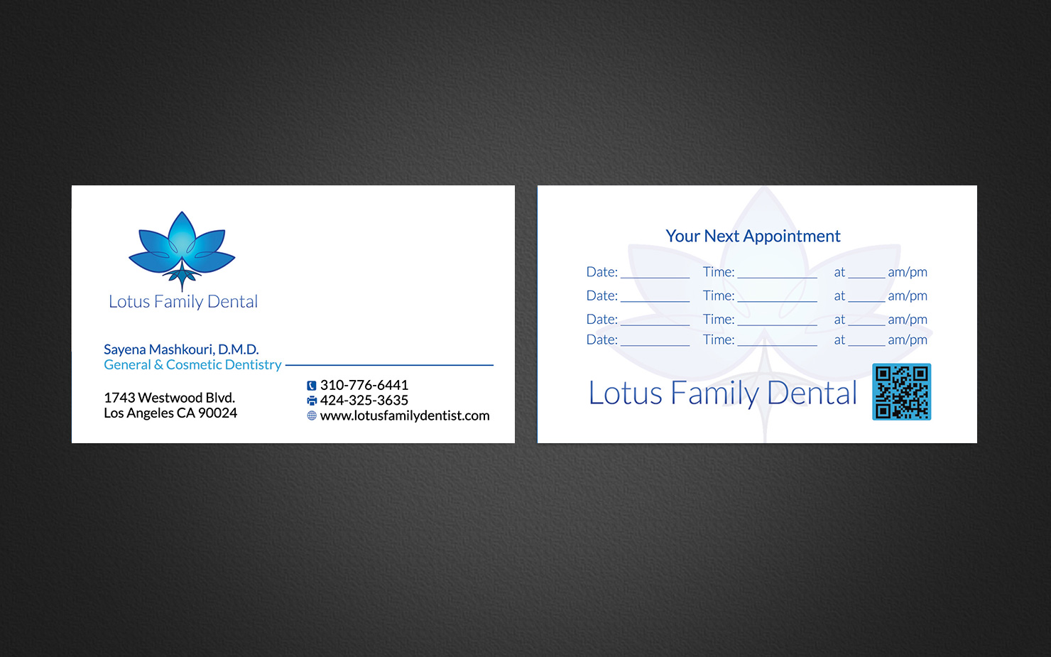 Business Card Design by Designs 2019 for Lotus Family Dental | Design #12443051