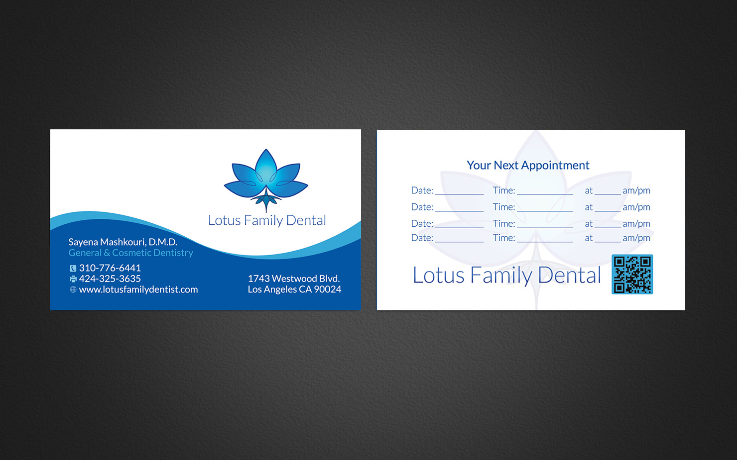Business Card Design by Designs 2019 for Lotus Family Dental | Design #12443073