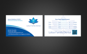 Business Card Design by Designs 2019 for Lotus Family Dental | Design: #12443144
