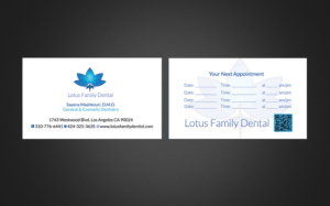 Business Card Design by Designs 2019 for Lotus Family Dental | Design: #12443303