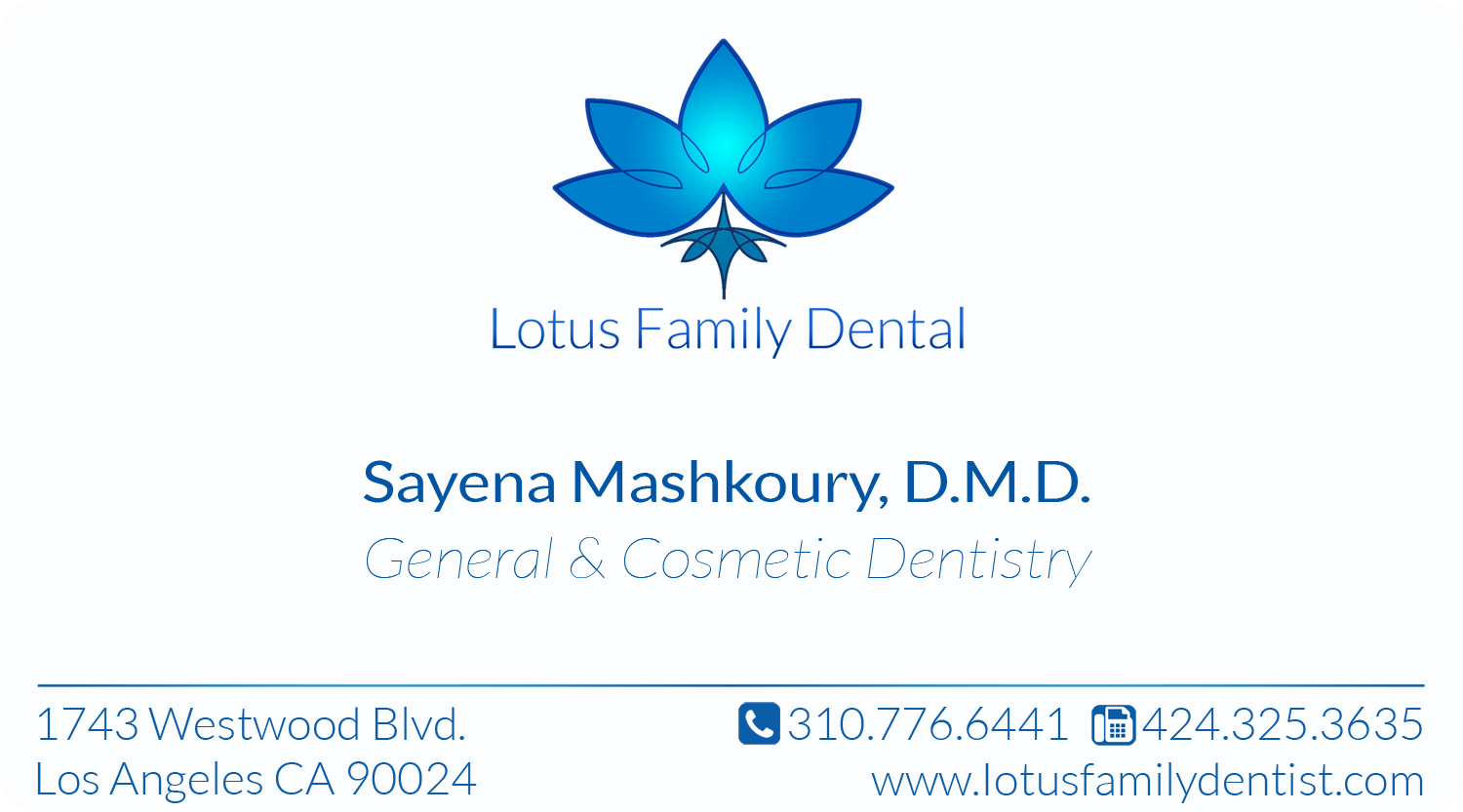 Business Card Design by VisualID for Lotus Family Dental | Design #12441657
