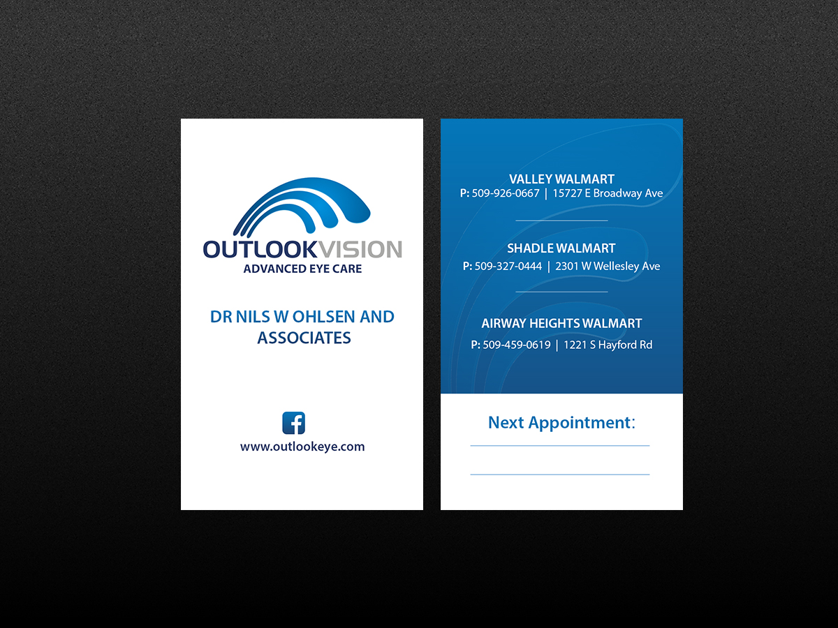 Diseño de Tarjeta de Presentación por Creations Box 2015 para Outlook Vision | Diseño #12437008