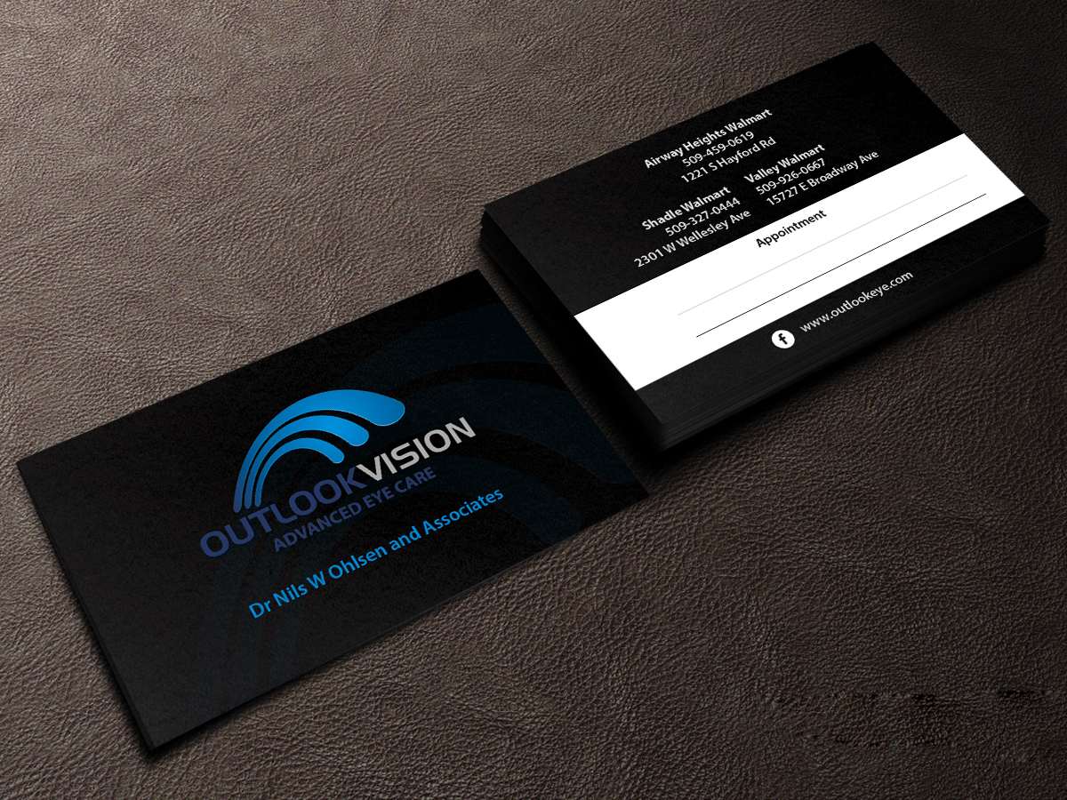 Business Card Design by Creations Box 2015 for Outlook Vision | Design #12437020