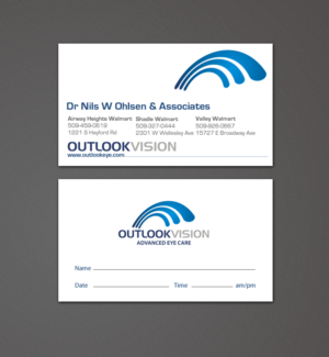 Design de Carte de Visite par chandrayaan.creative pour Outlook Vision | Design : #12430460