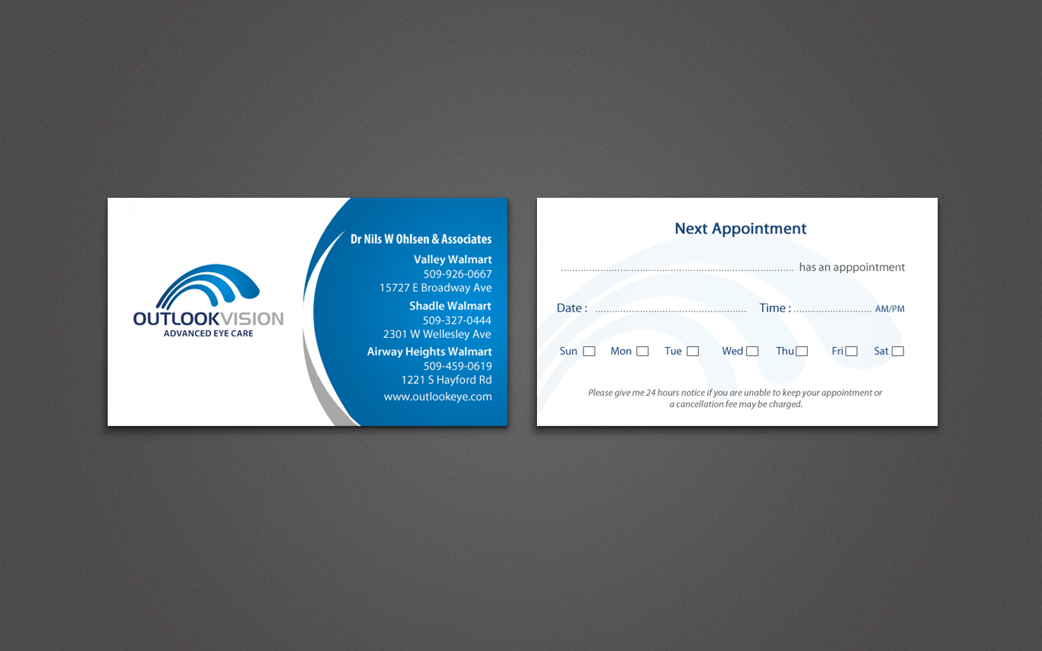 Diseño de Tarjeta de Presentación por chandrayaan.creative para Outlook Vision | Diseño #12430462