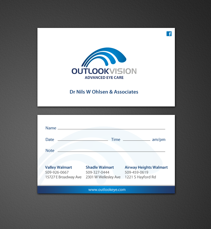 Business Card Design by chandrayaan.creative for Outlook Vision | Design #12430466