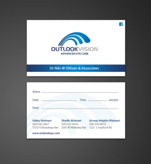 Diseño de Tarjeta de Presentación por chandrayaan.creative para Outlook Vision | Diseño: #12430468