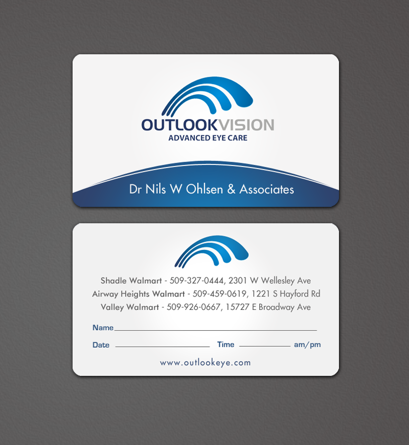 Diseño de Tarjeta de Presentación por chandrayaan.creative para Outlook Vision | Diseño #12431282