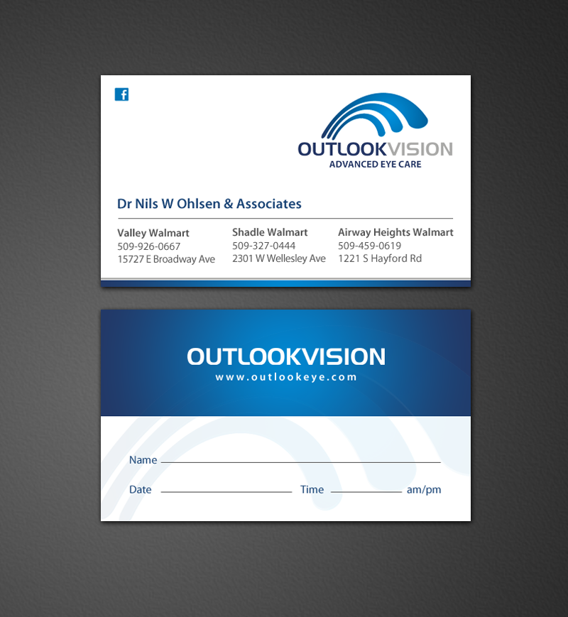 Diseño de Tarjeta de Presentación por chandrayaan.creative para Outlook Vision | Diseño #12431284