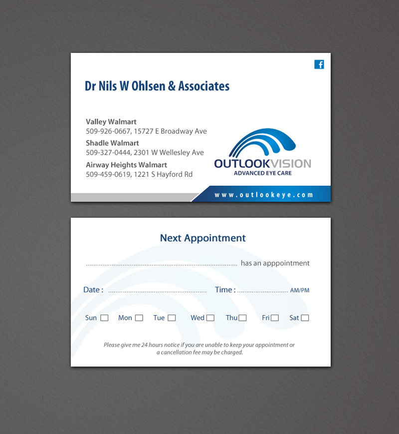 Design de Carte de Visite par chandrayaan.creative pour Outlook Vision | Design #12431293