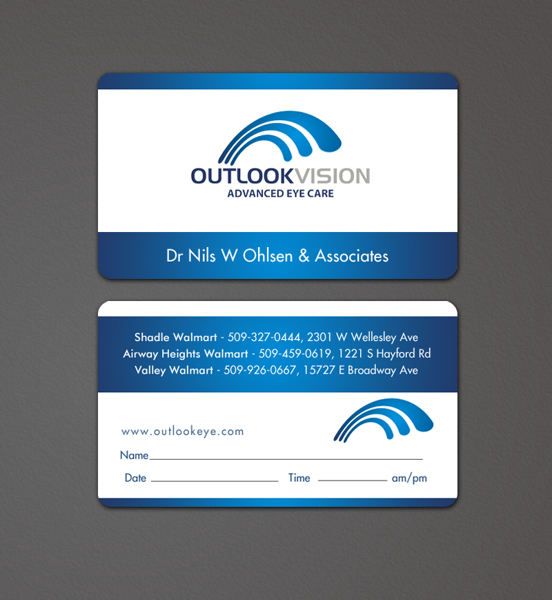 Diseño de Tarjeta de Presentación por chandrayaan.creative para Outlook Vision | Diseño #12431917