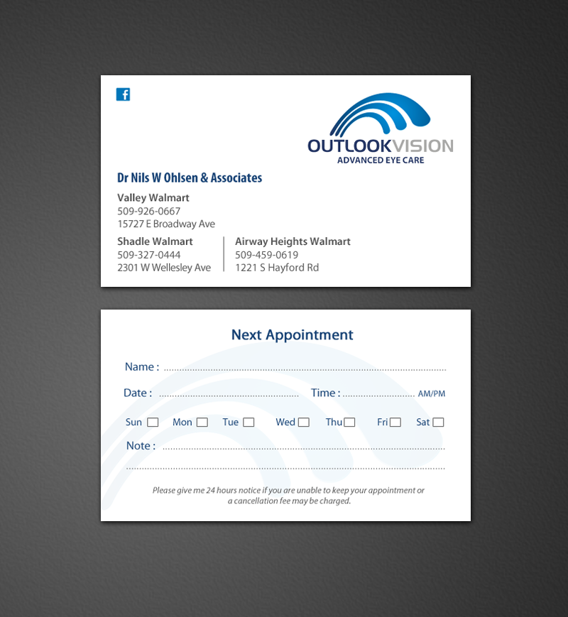Business Card Design by chandrayaan.creative for Outlook Vision | Design #12431960