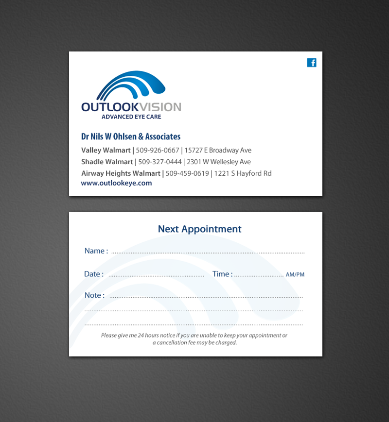 Design de Carte de Visite par chandrayaan.creative pour Outlook Vision | Design #12432769