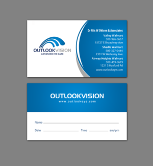 Diseño de Tarjeta de Presentación por chandrayaan.creative para Outlook Vision | Diseño: #12456467