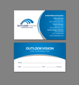 Modern, clean business card for Outlook Vision | Business Card Design by chandrayaan.creative
