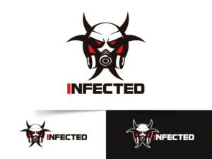 'INFECTED' in stamped style with box around it, needs to look like a stamp or done with branding iron | Diseño de Logo por isasistudio