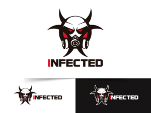 'INFECTED' in stamped style with box around it, needs to look like a stamp or done with branding iron | Logo Design by isasistudio