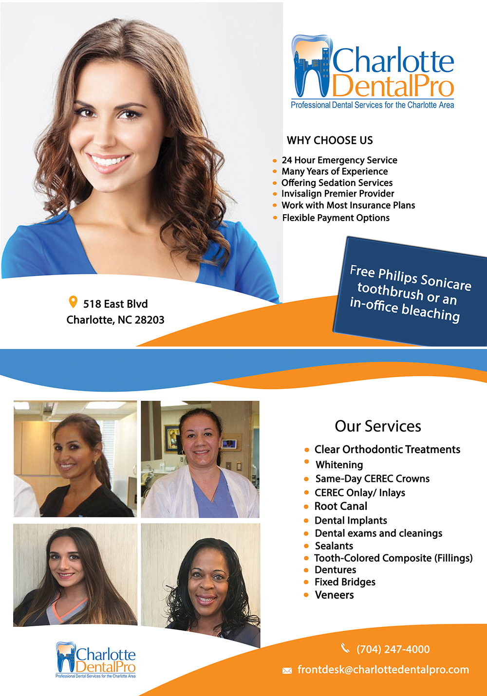 Flyer Design by Cezara for Charlotte DentalPro | Design #12445621
