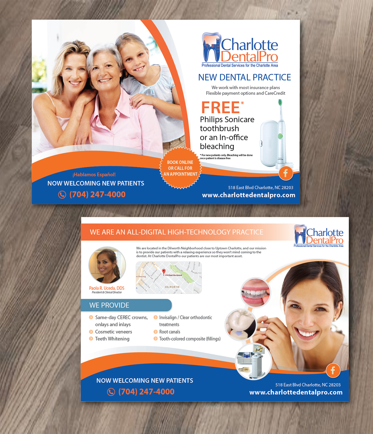 Diseño de Flyer por alex989 para Charlotte DentalPro | Diseño #12492015