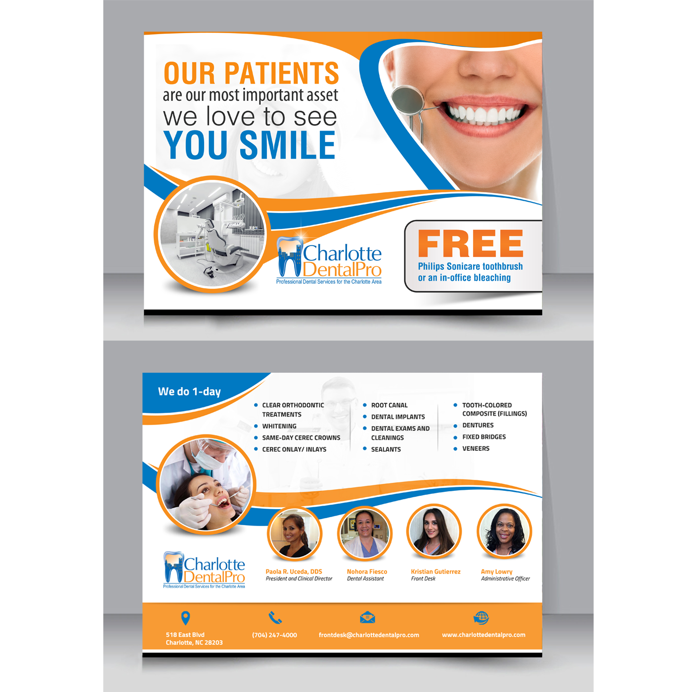 Flyer Design by creative.bugs for Charlotte DentalPro | Design #12444188