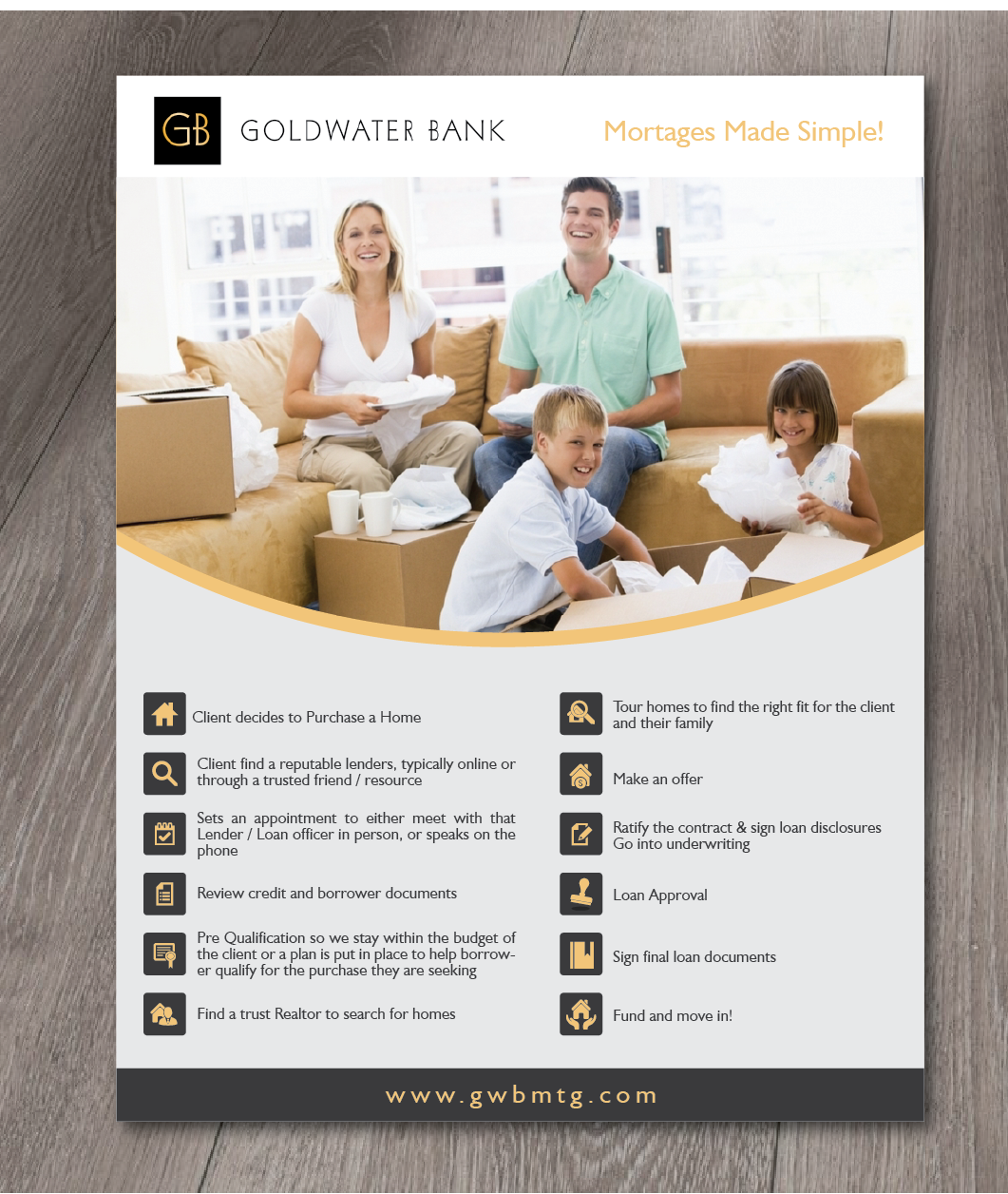 Diseño de Flyer por alex989 para Goldwater Bank | Diseño #12444661