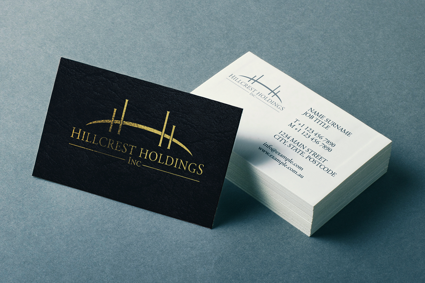 Diseño de Tarjeta de Presentación por andrew3344 para Hillcrest Holdings | Diseño #12486174