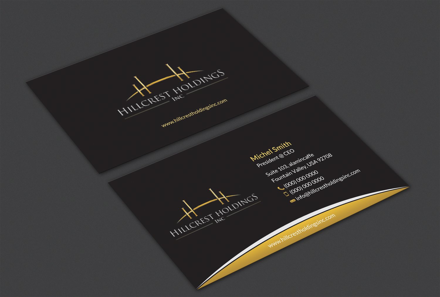 Business Card Design by Alaminenterprise for Hillcrest Holdings | Design #12533691