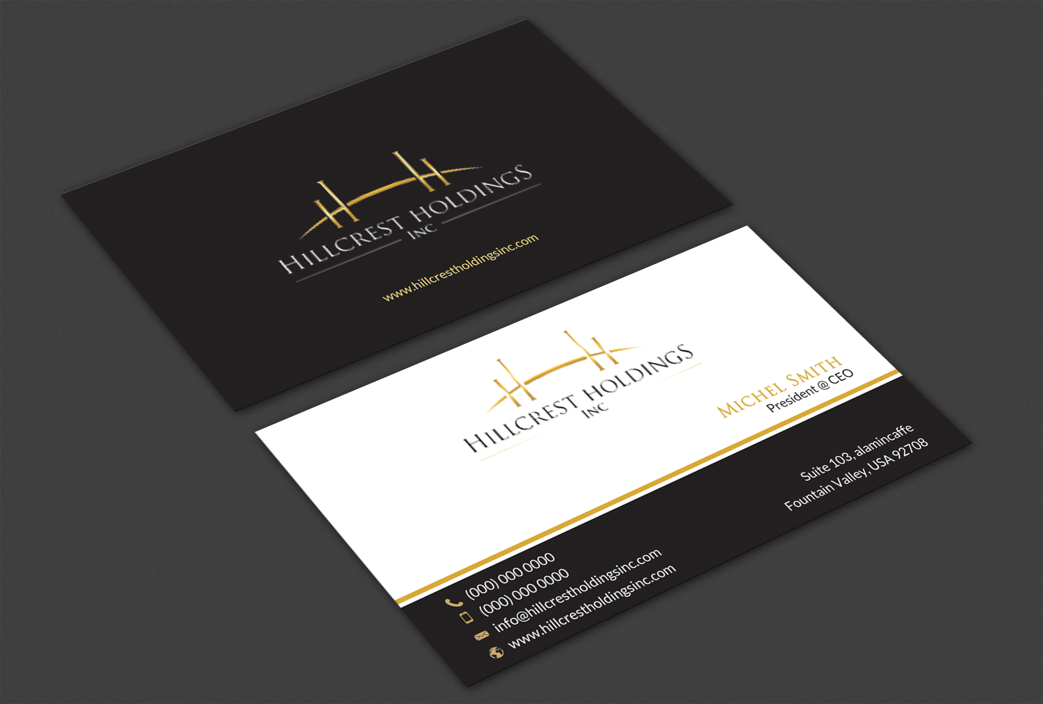 Business Card Design by Alaminenterprise for Hillcrest Holdings | Design #12534350