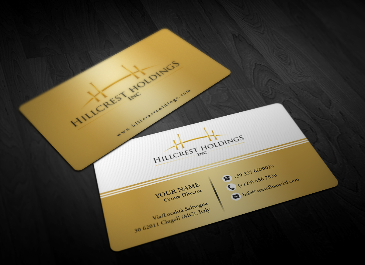 Business Card Design by Pointless Pixels India for Hillcrest Holdings | Design #12450167