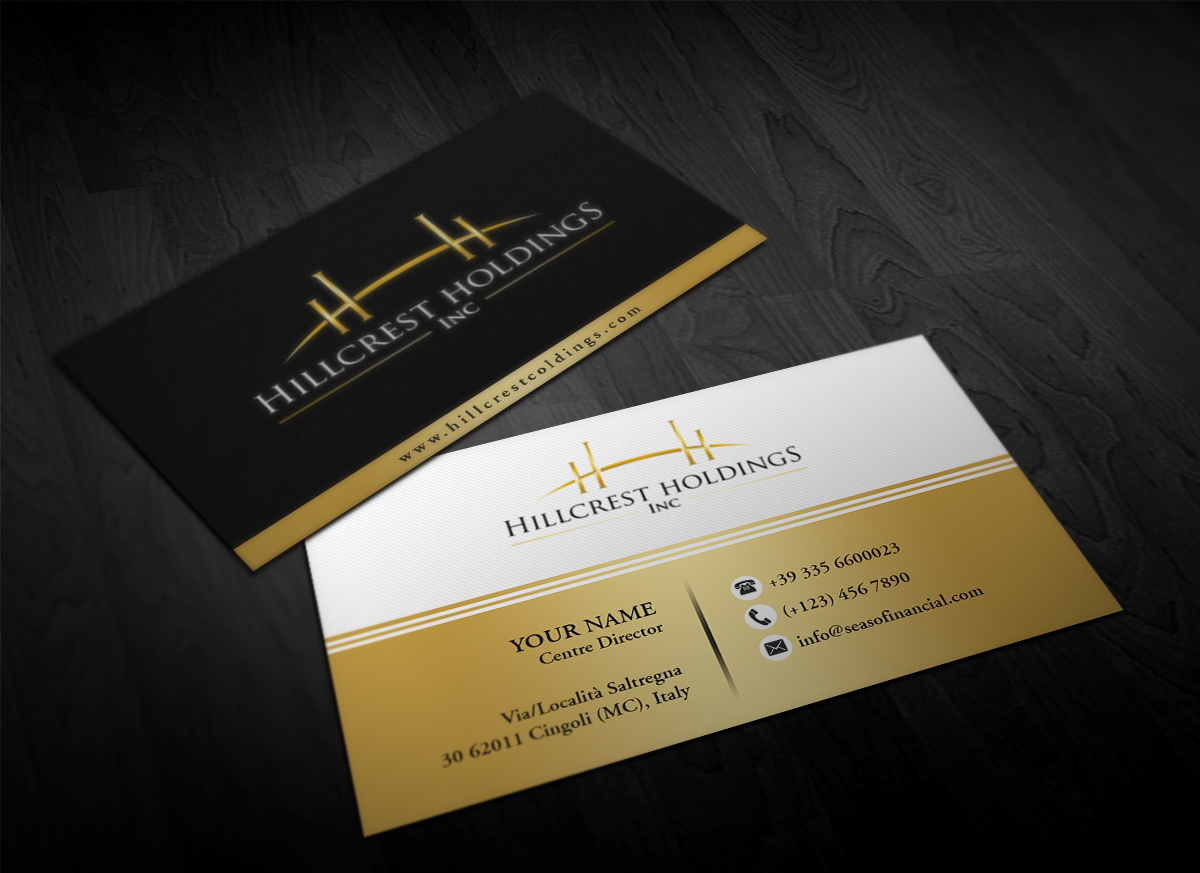 Business Card Design by Pointless Pixels India for Hillcrest Holdings | Design #12450168