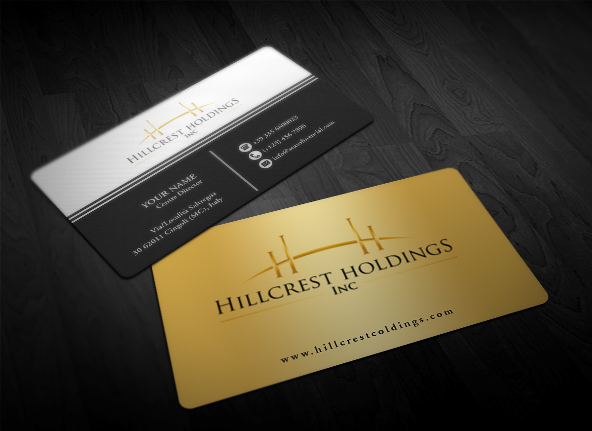 Business Card Design by Pointless Pixels India for Hillcrest Holdings | Design #12450446