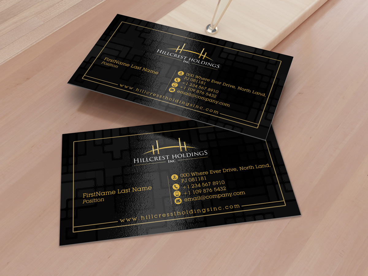 Visitenkarten-Design von peejay für Hillcrest Holdings | Design #12539816