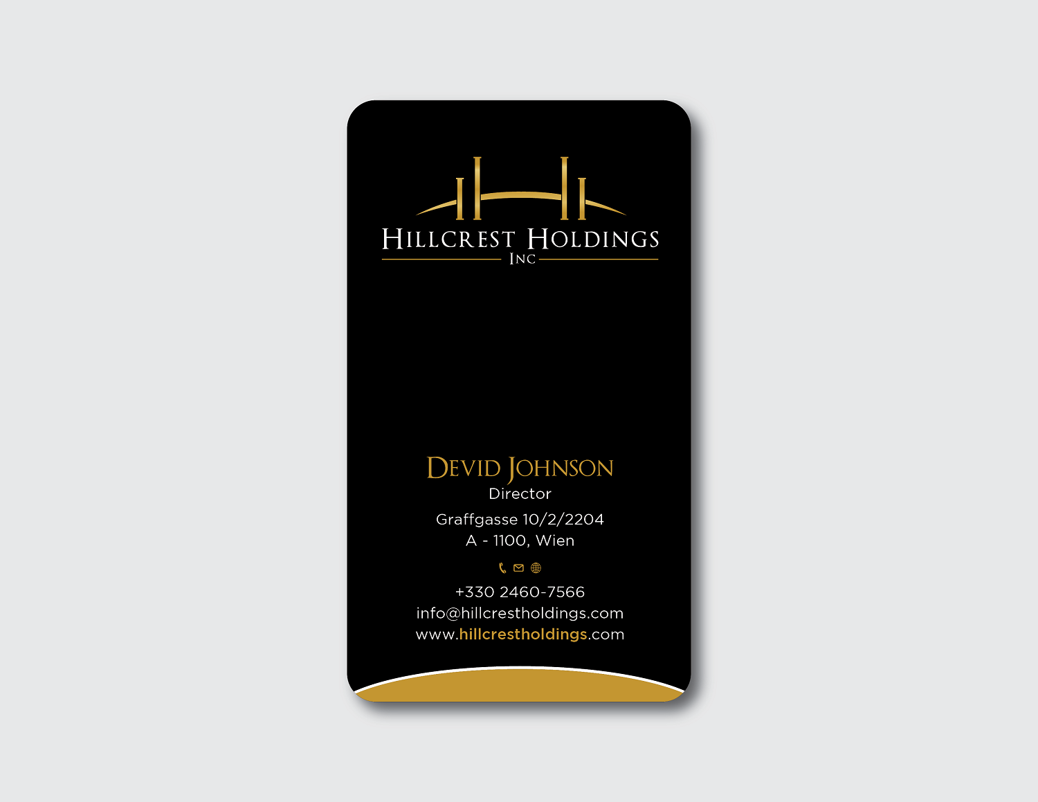 Business Card Design by Verified artistry (Design garden) for Hillcrest Holdings | Design #12467091