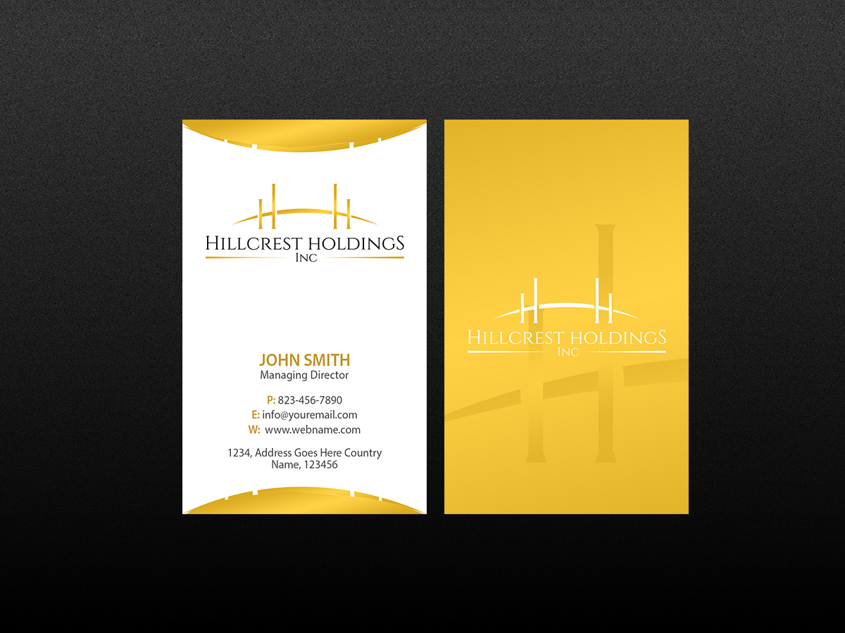 Business Card Design by Creations Box 2015 for Hillcrest Holdings | Design #12475361