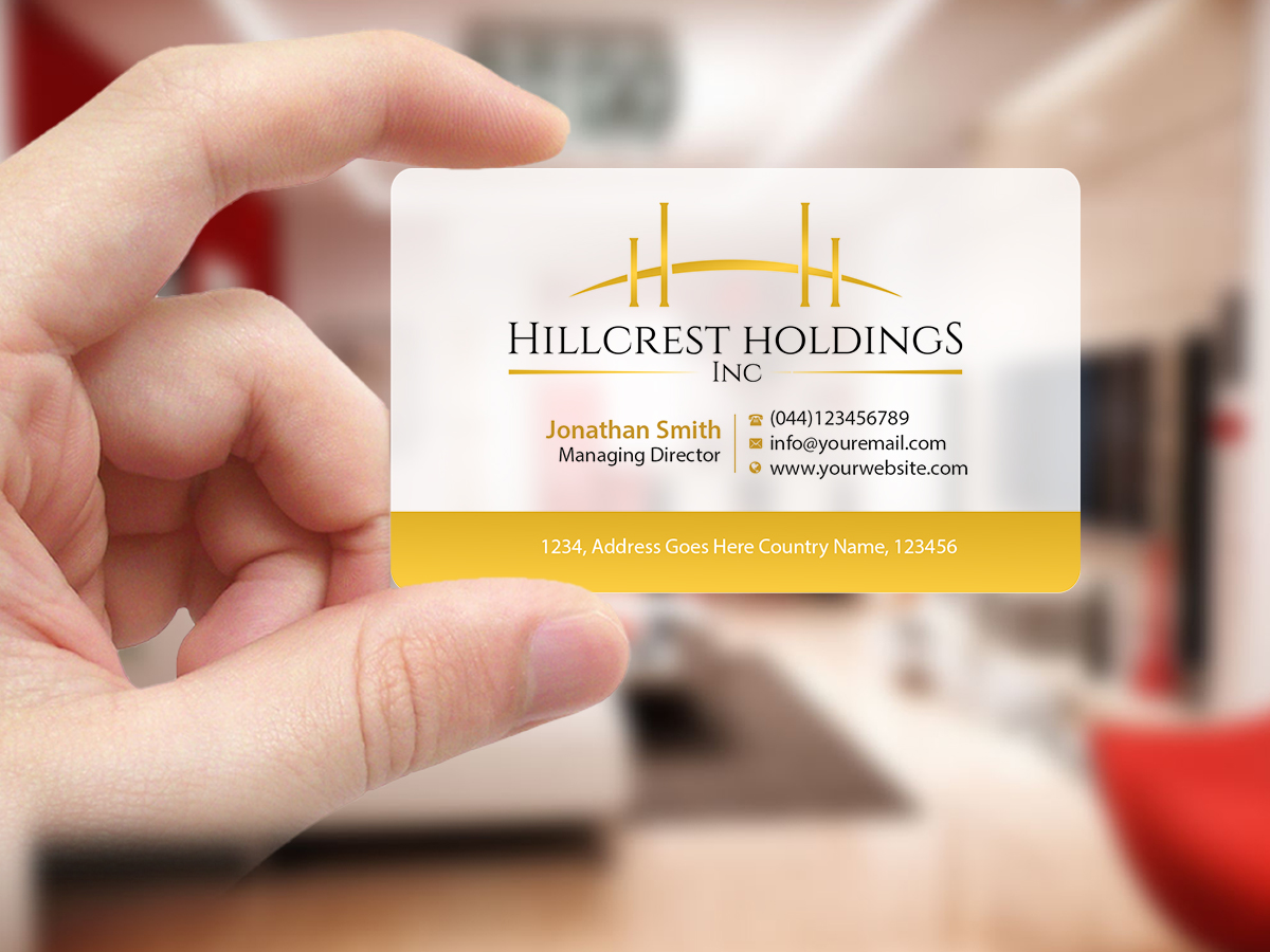 Business Card Design by Creations Box 2015 for Hillcrest Holdings | Design #12475367