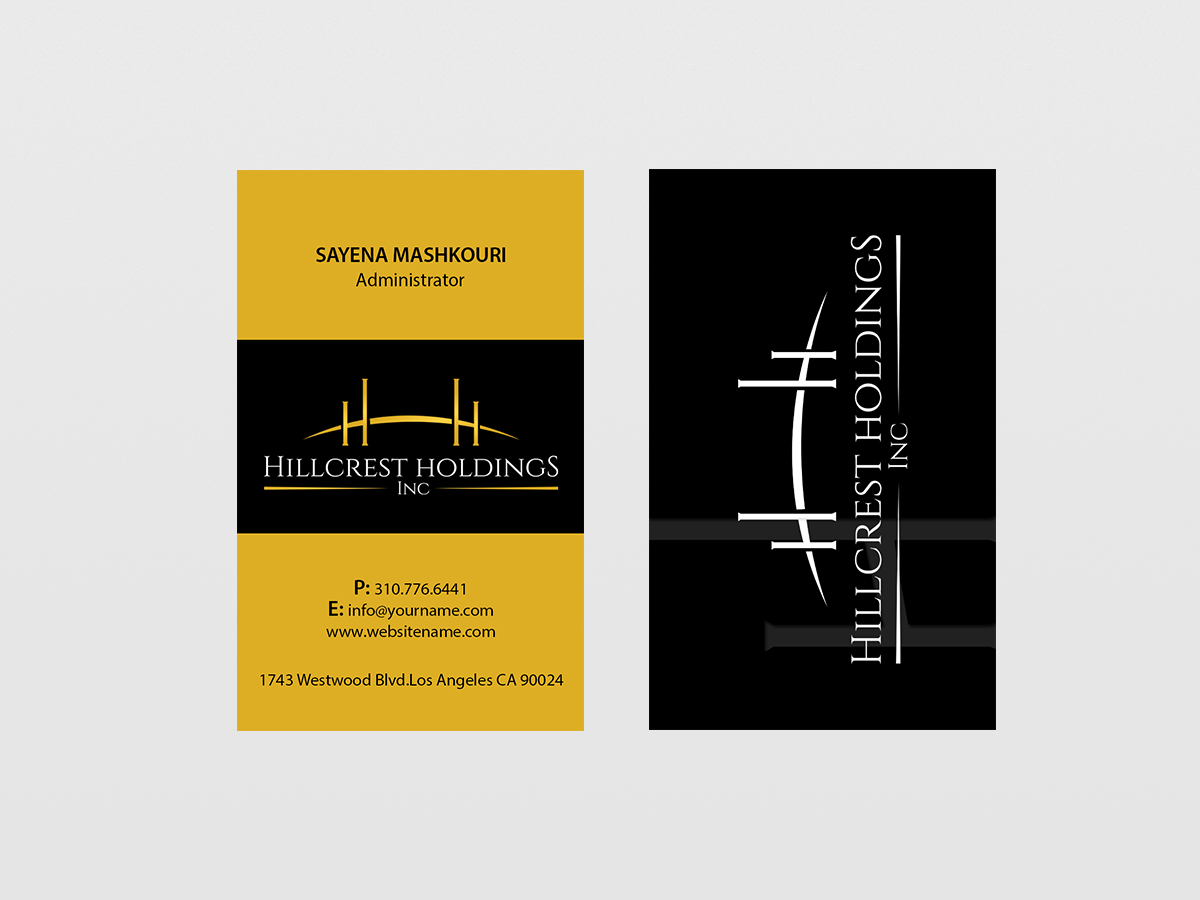Business Card Design by Creations Box 2015 for Hillcrest Holdings | Design #12475371