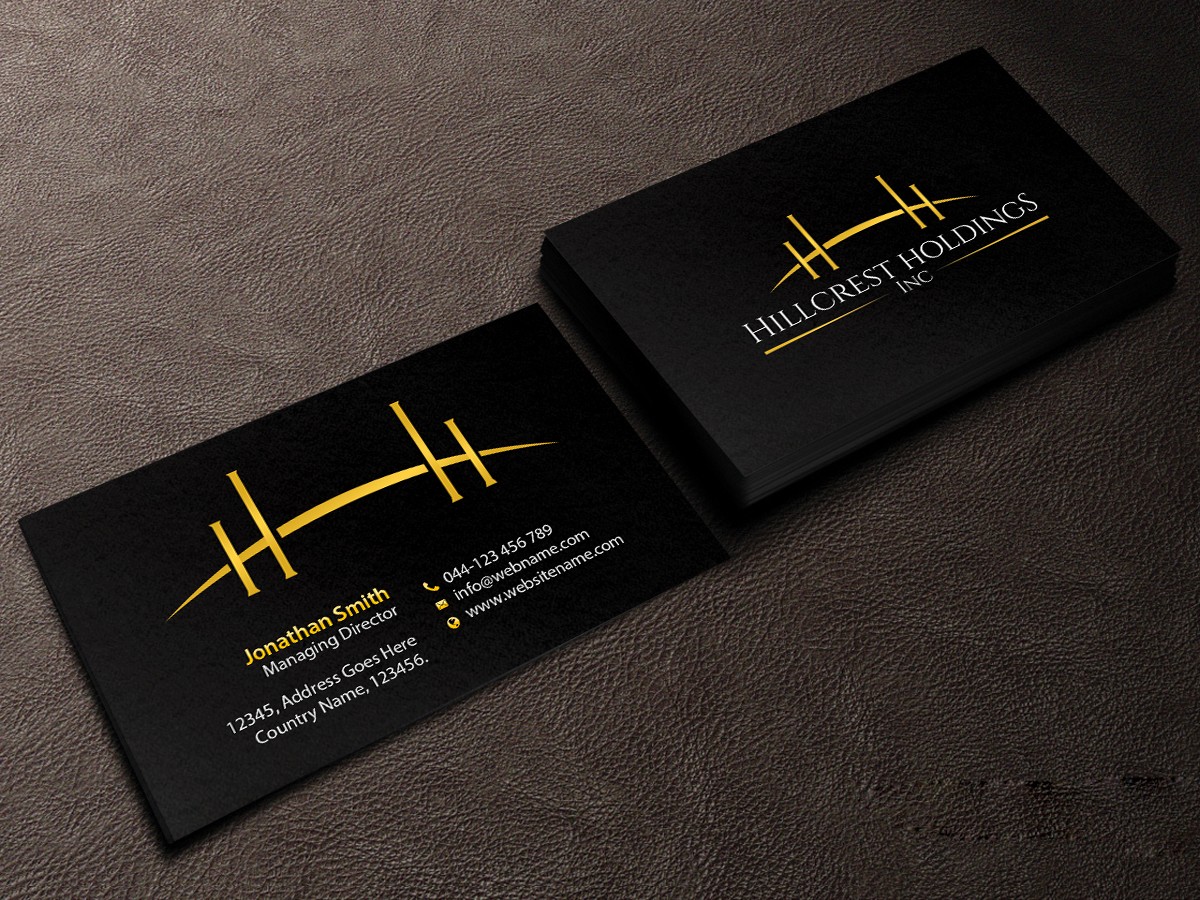 Business Card Design by Creations Box 2015 for Hillcrest Holdings | Design #12475373