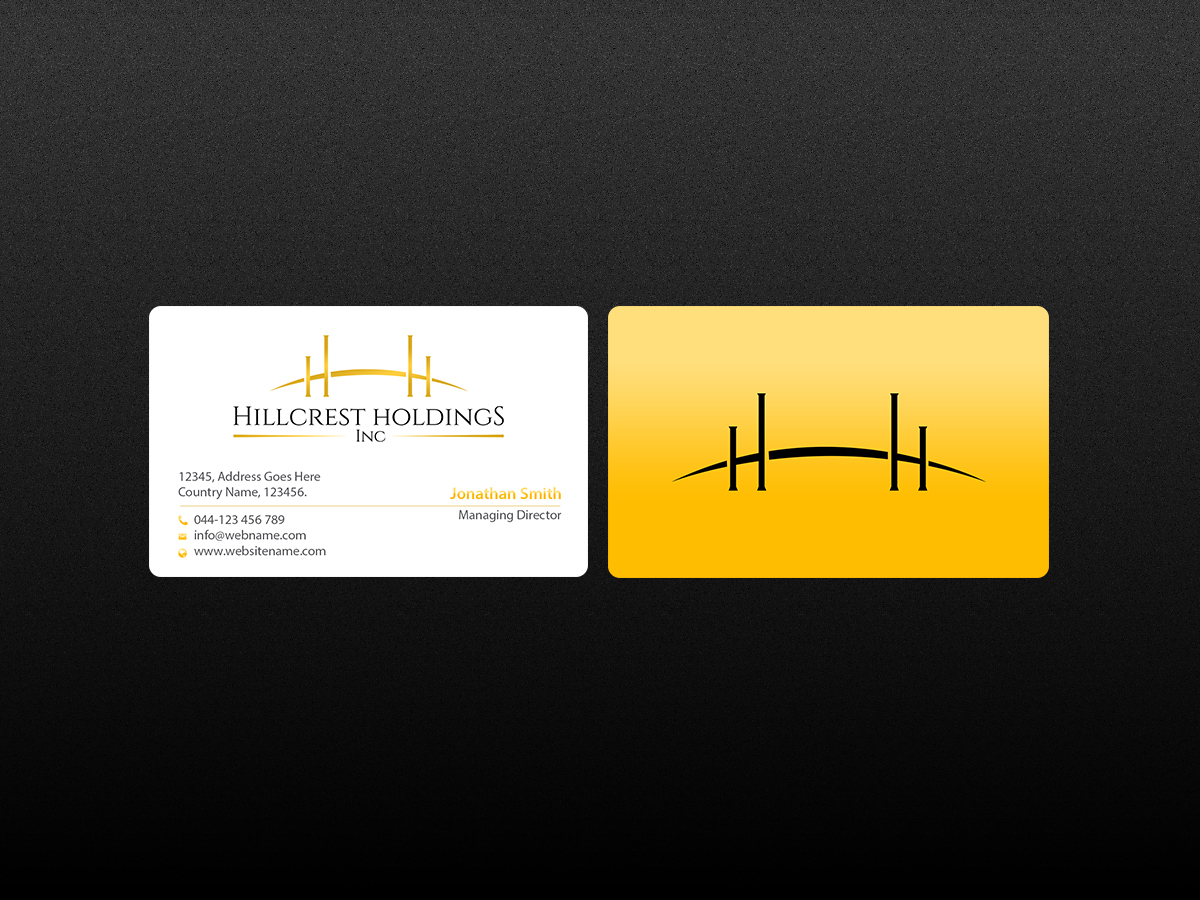 Business Card Design by Creations Box 2015 for Hillcrest Holdings | Design #12475376