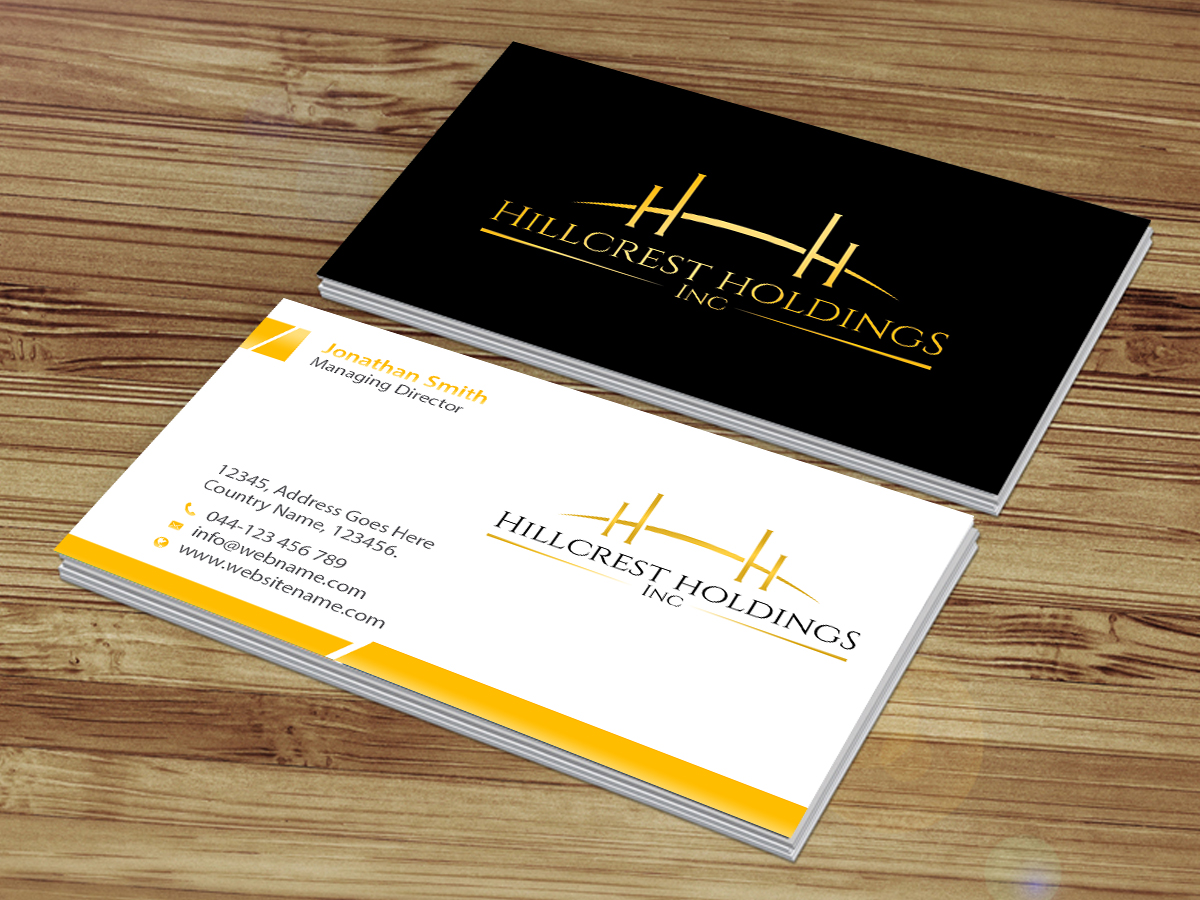 Business Card Design by Creations Box 2015 for Hillcrest Holdings | Design #12475379