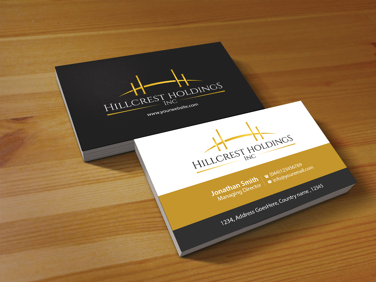 Business Card Design by Creations Box 2015 for Hillcrest Holdings | Design #12475384