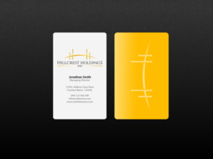 Business Card Design by Creations Box 2015 for Hillcrest Holdings | Design: #12475385