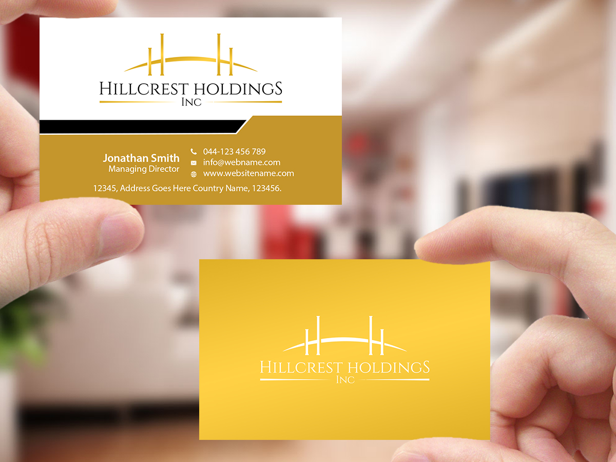Business Card Design by Creations Box 2015 for Hillcrest Holdings | Design #12475386