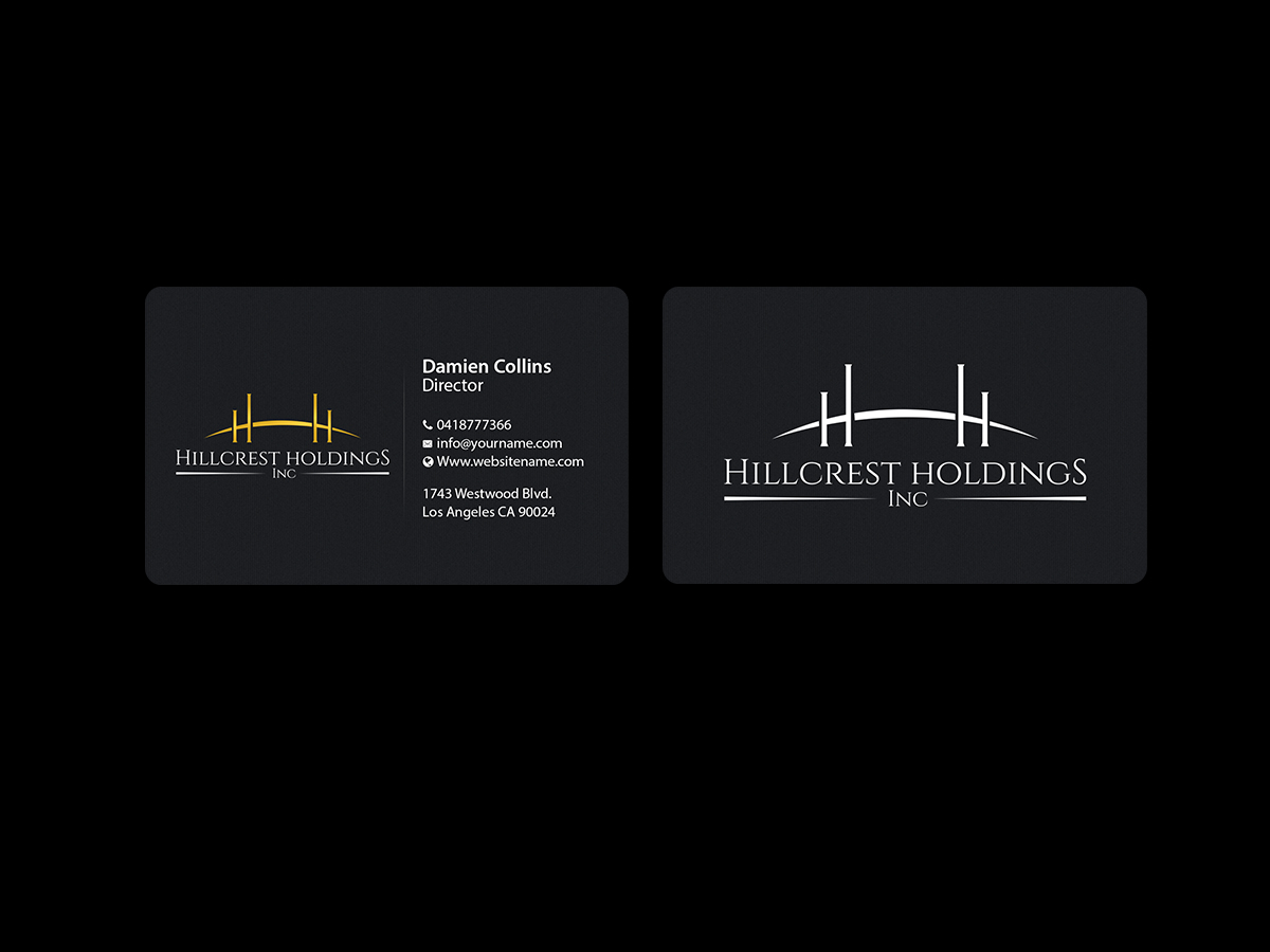 Business Card Design by Creations Box 2015 for Hillcrest Holdings | Design #12475389