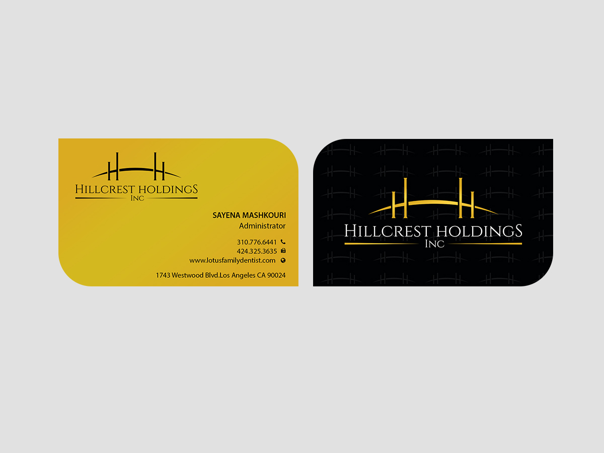 Business Card Design by Creations Box 2015 for Hillcrest Holdings | Design #12475430