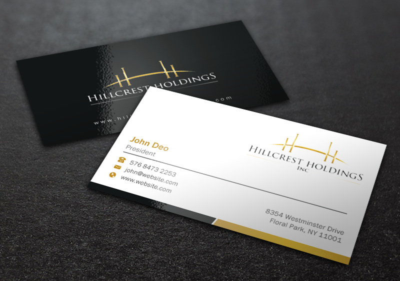 Business Card Design by Brand aid for Hillcrest Holdings | Design #12455301