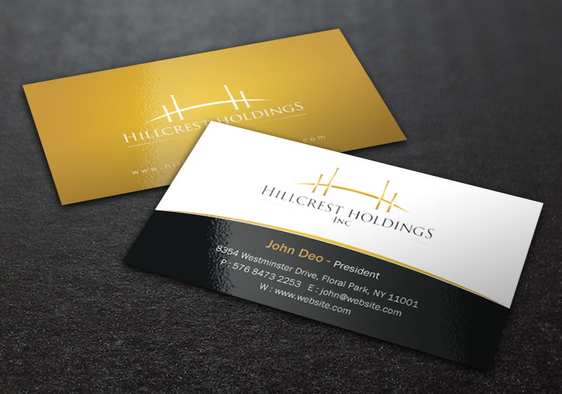 Business Card Design by Brand aid for Hillcrest Holdings | Design #12455306