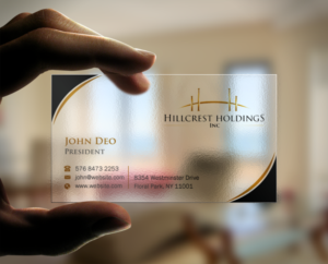 Business Card Design by Brand aid for Hillcrest Holdings | Design: #12455309